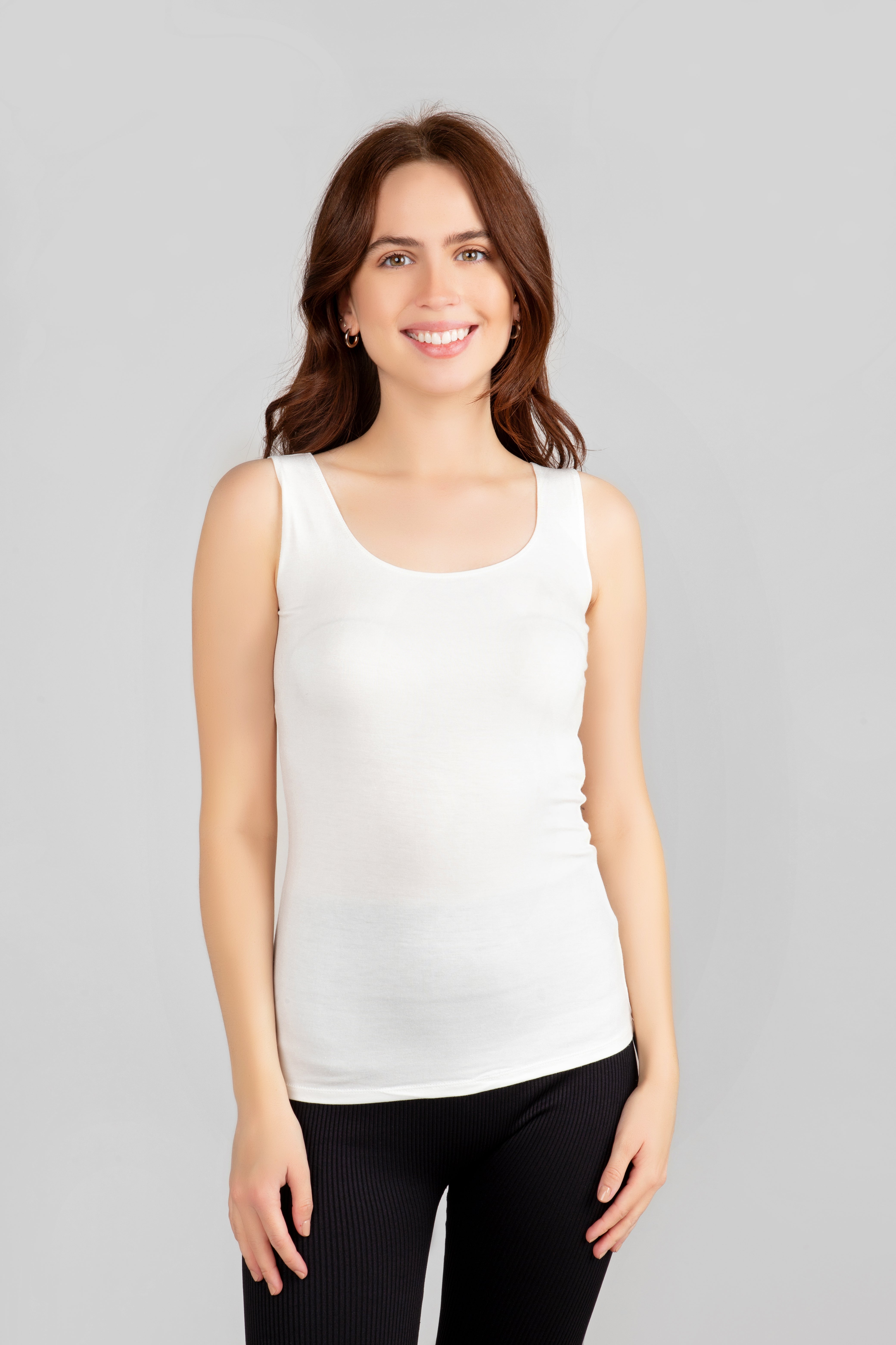 Women's Clothing ALISON SHERI (TAS01F21) Knit Tank Top in OFF_WHITE