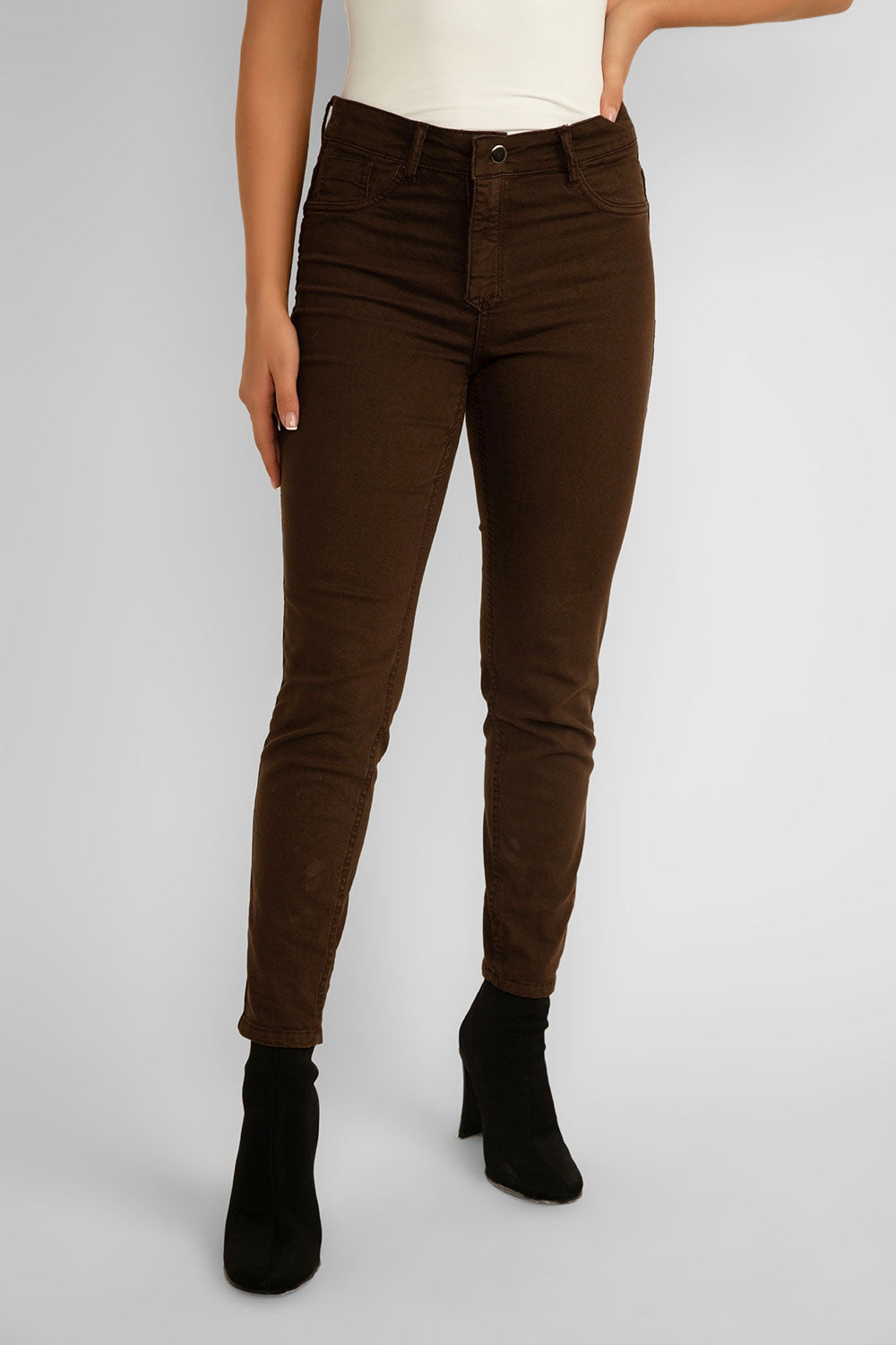 Women's Clothing FRANK LYMAN (233908U) Reversible Skinny Jeans in BROWN/GREEN