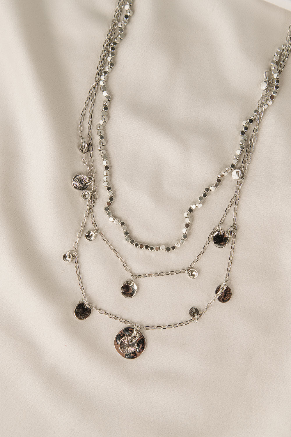 Triple Strand Drop Necklace