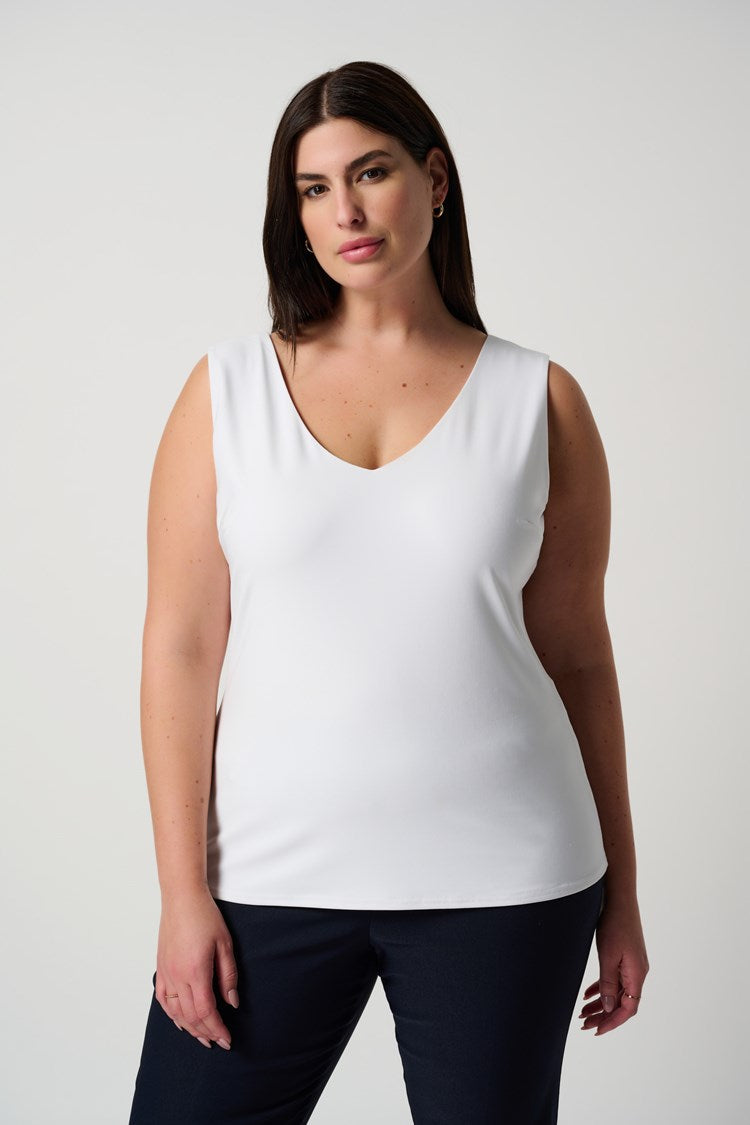 Joseph Ribkoff (201546NOS) Women's Classic V-Neck Cami - The Essentials in Vanilla White