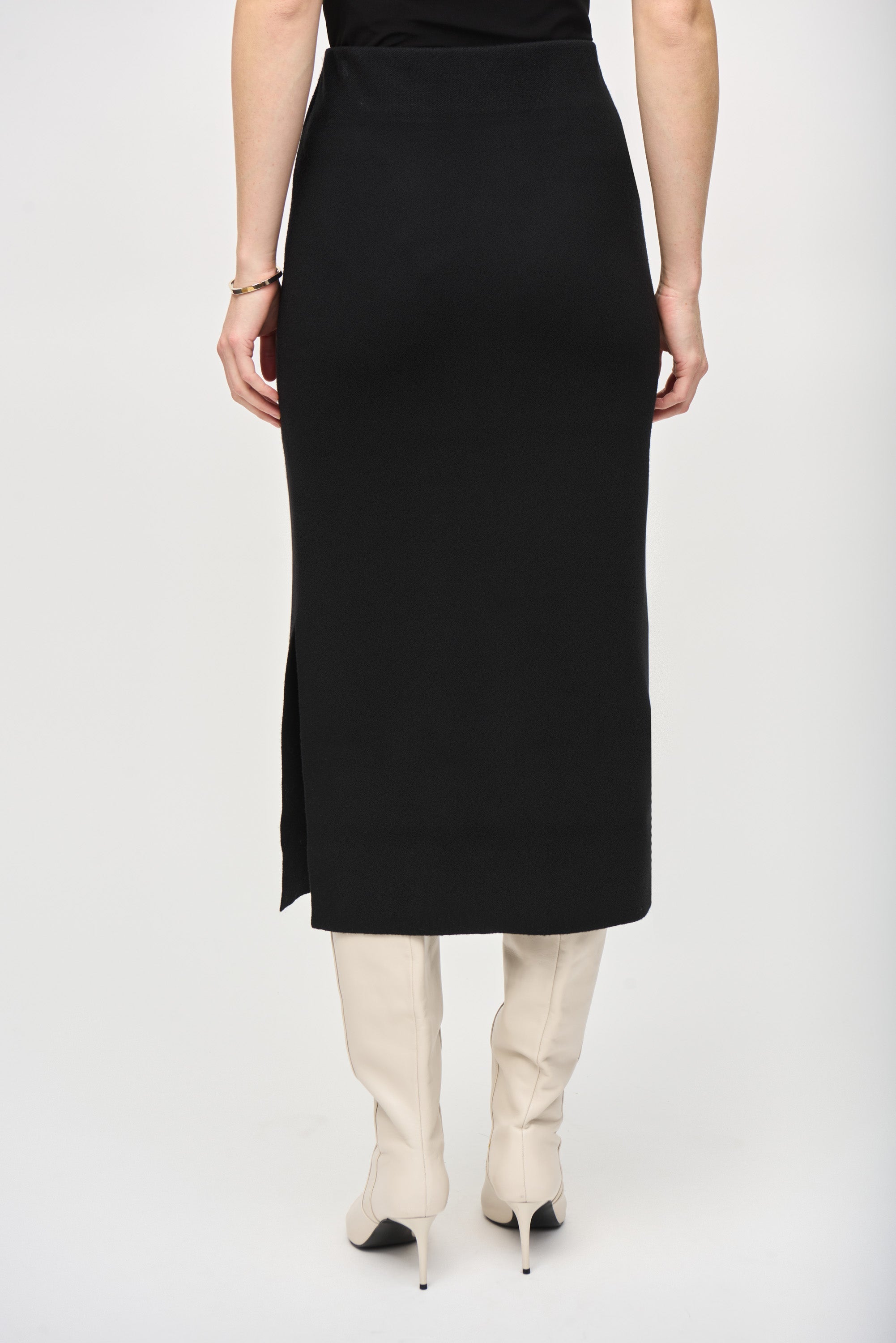 Joseph Ribkoff (243967) Sweater Knit Midi Skirt in Black 