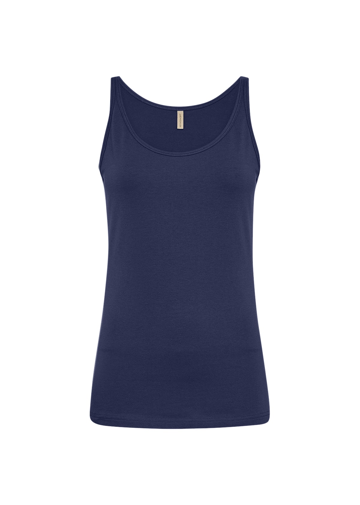 Soya Concept (24743) Women's Sleeveless Scoop Neck Tank Top in Iris Navy Blue