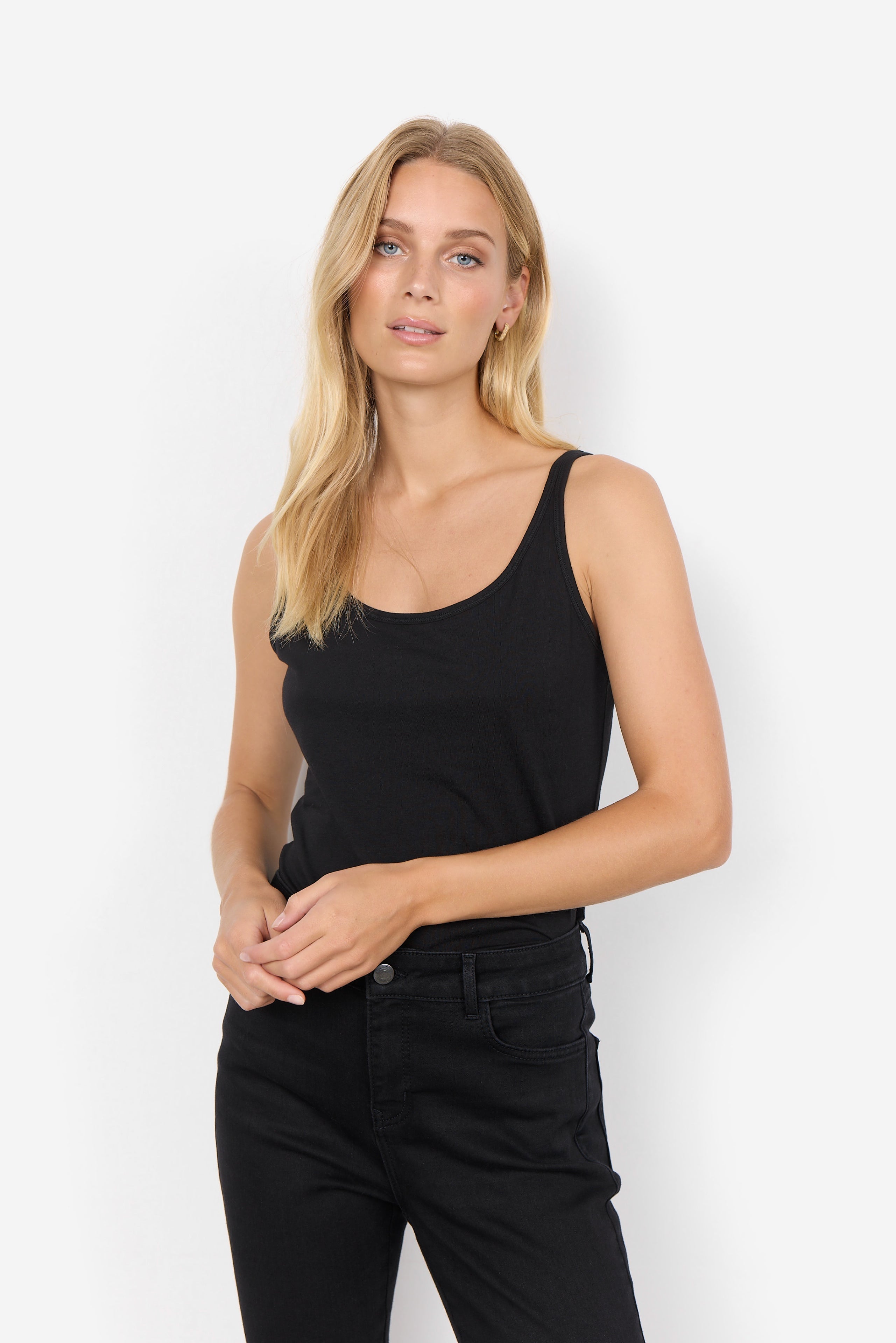 Soya Concept (24743) Women's Scoop Neck Tank Top in Black