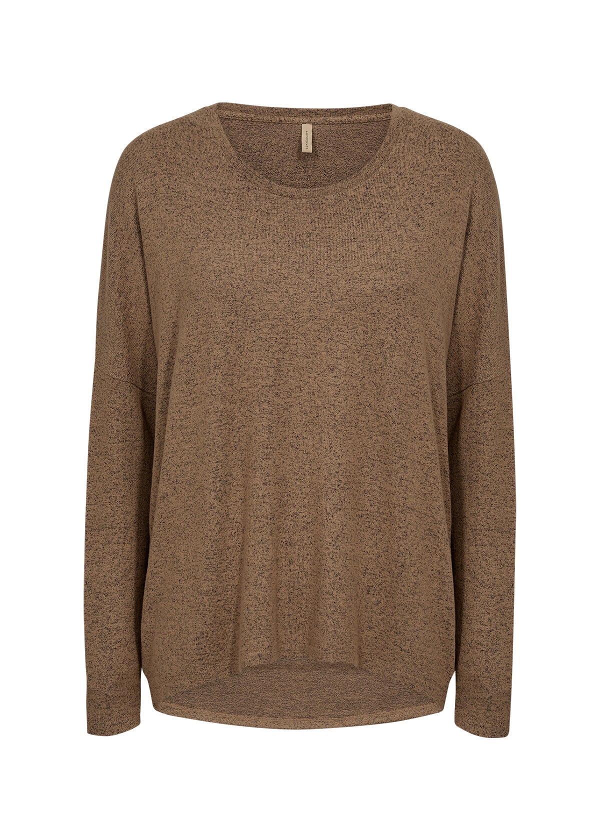 24788_F_202Soya Concept (24788) Women's Biara Long Sleeve Brushed Knit Top in Brown