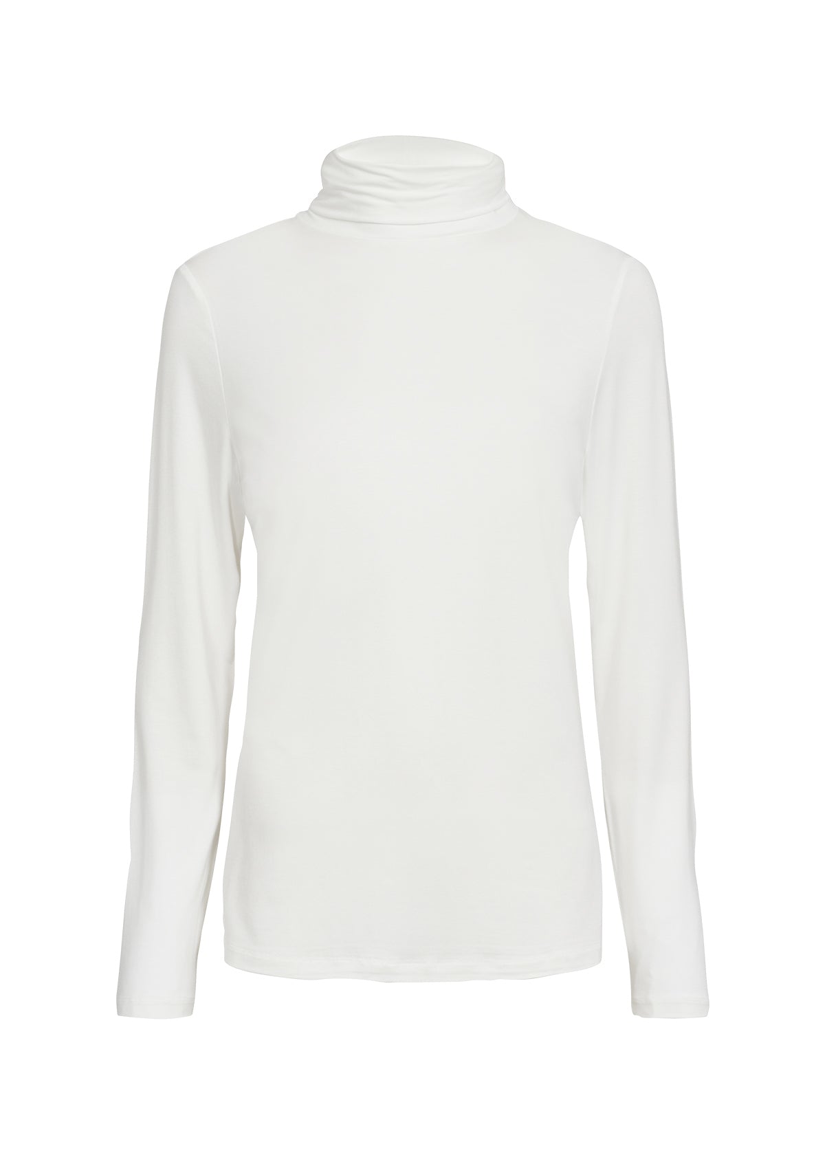 Soya Concept (24864)  Women's Marcia Long Sleeve Turtleneck Lyocell Top in Off White