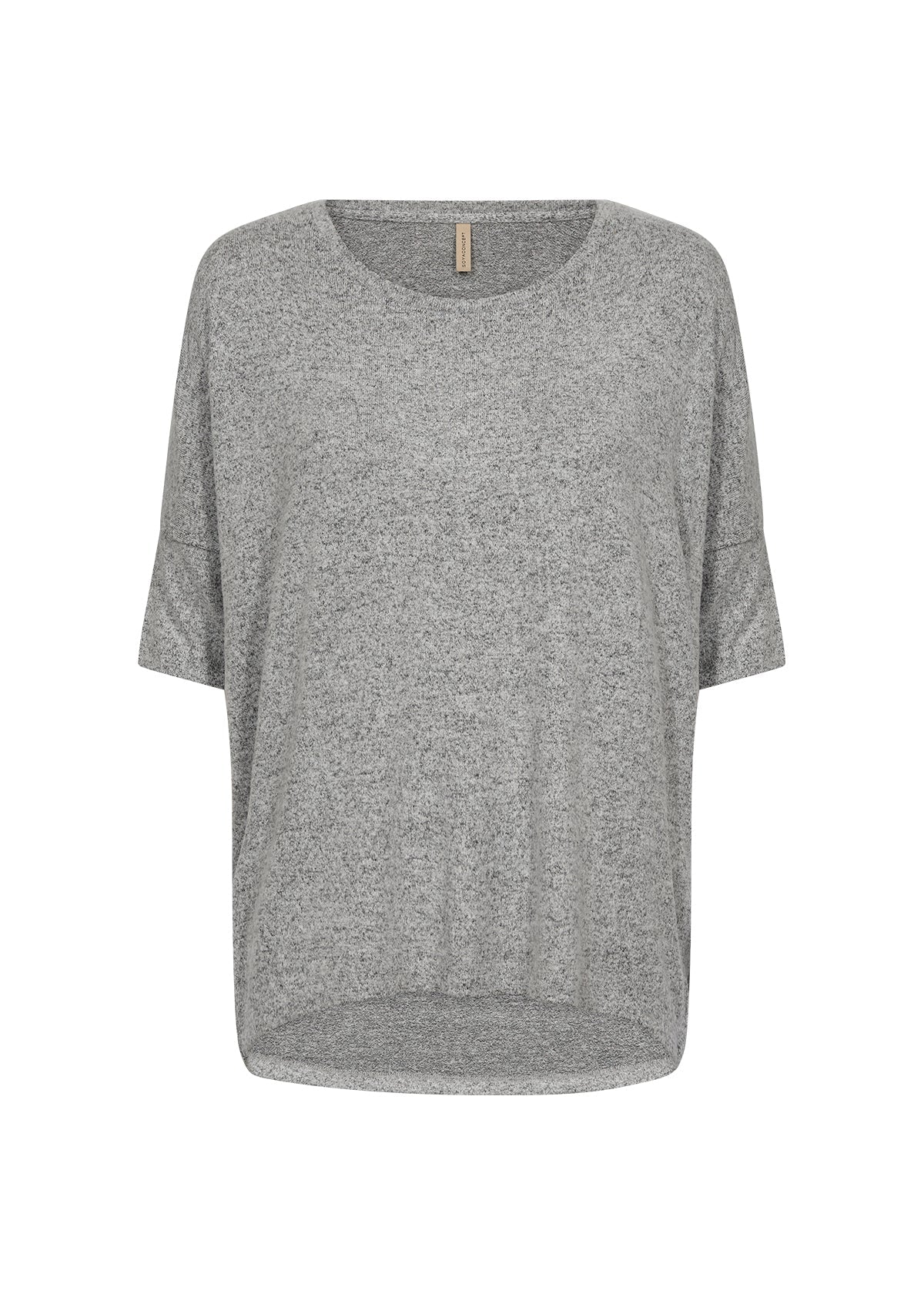 Soya Concept (26244) Women's Short Dolman Sleeve Brushed Top in Grey