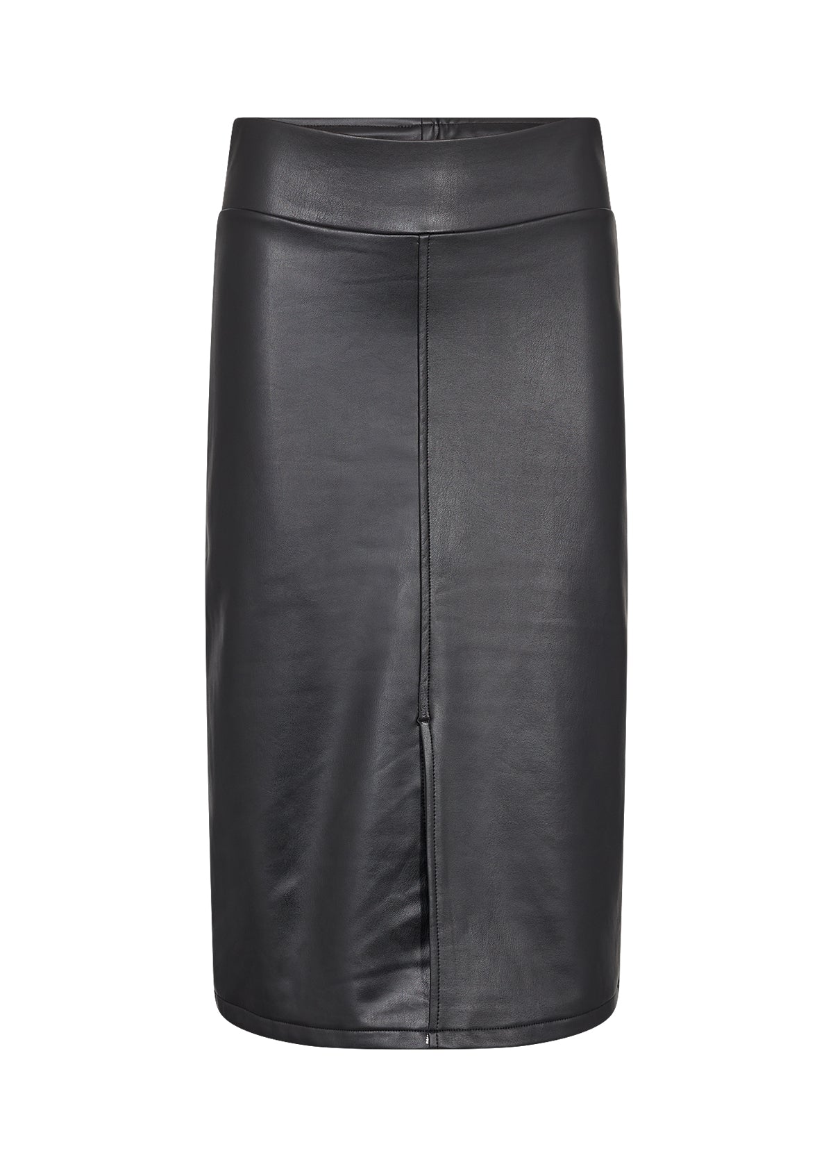 Soya Concept (26593) Women's Knee Length Pleather Pencil Skirt in Black 