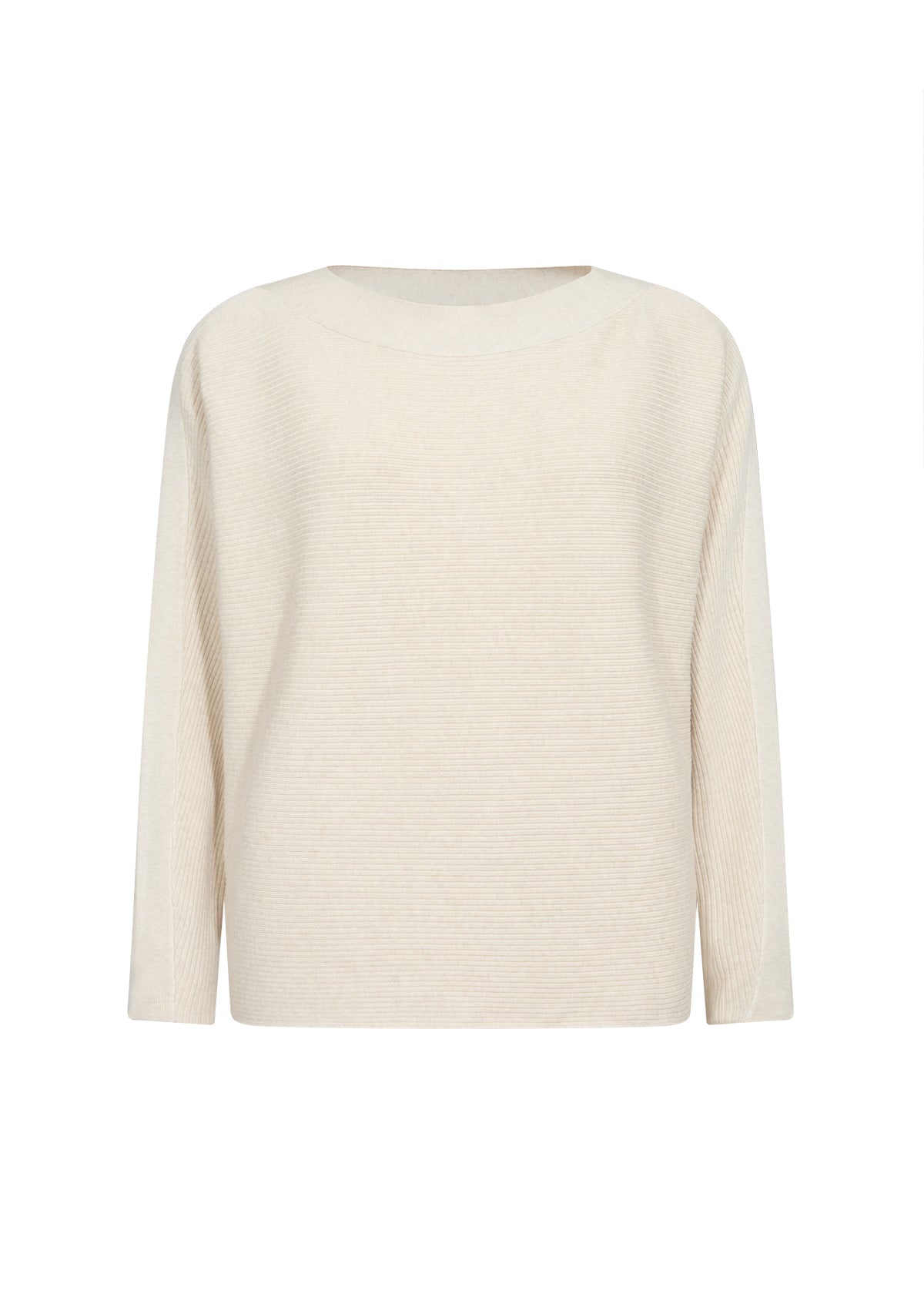 Soya Concept (32958) Women's Long Dolman Sleeve Boat Neck Sweater in Beige