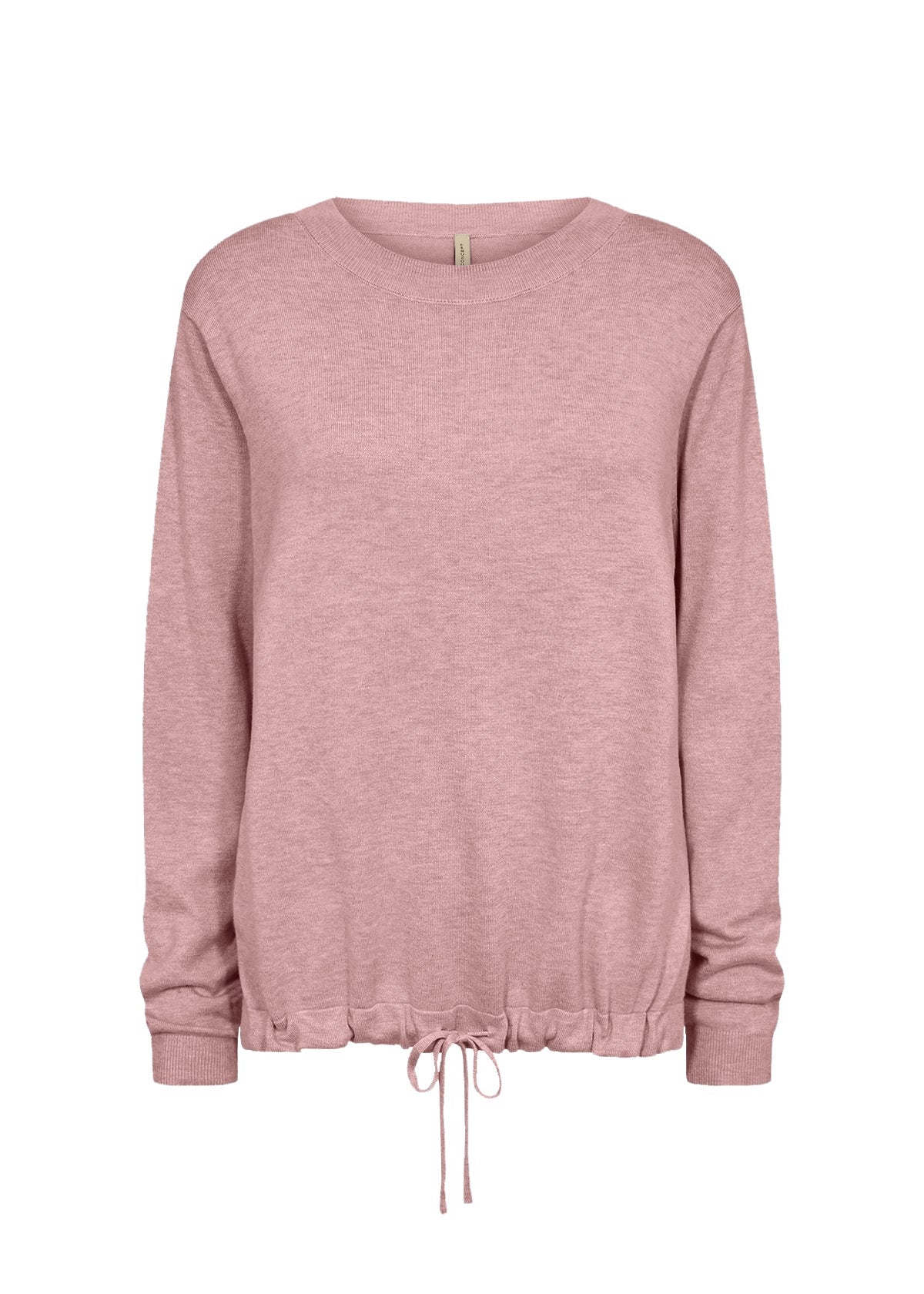 Soya Concept (33524) Women's Long Sleeve Pullover Sweater with Adjustable Drawstring Hem in Blush