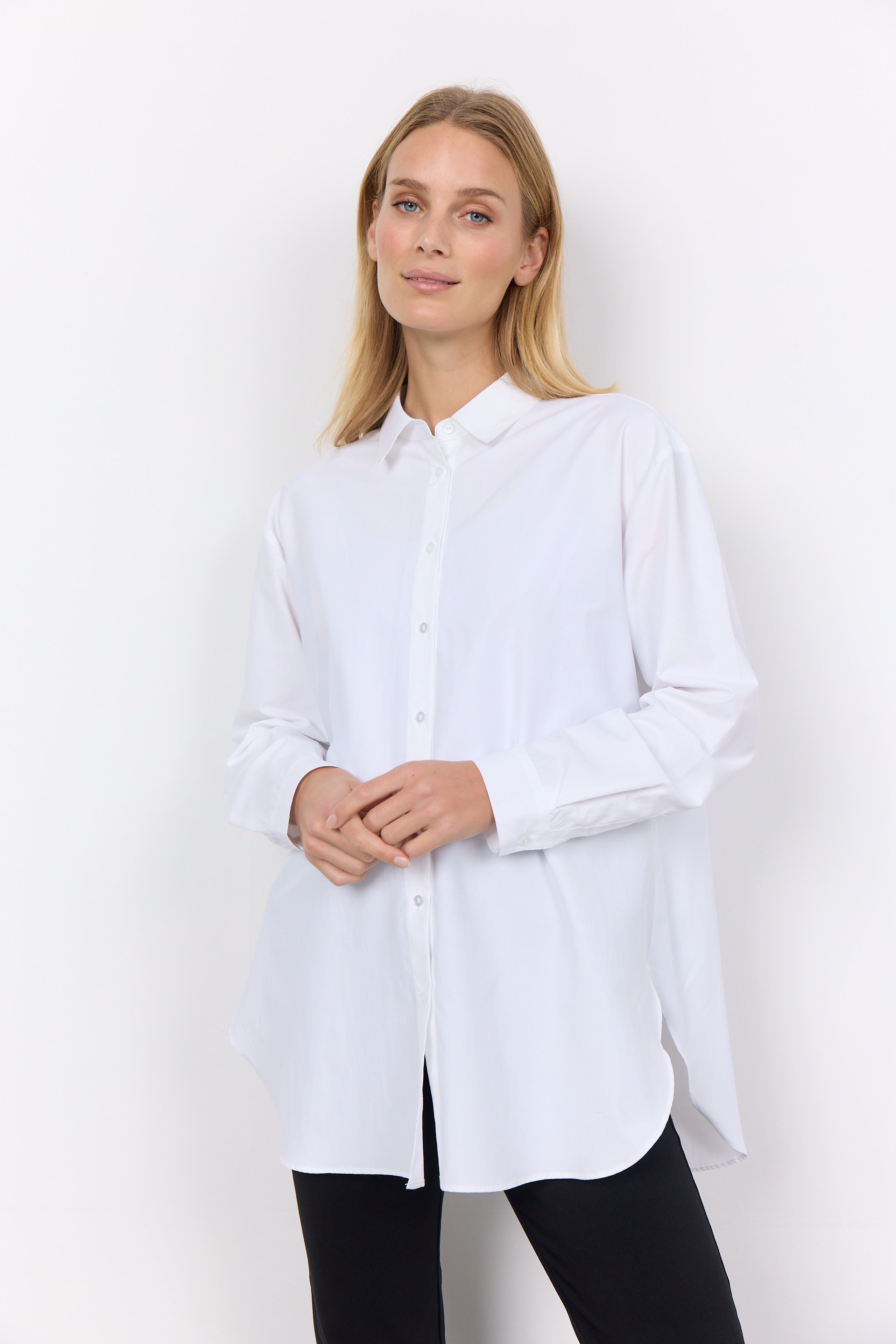 Oversized Long Sleeve Button-Up Shirt