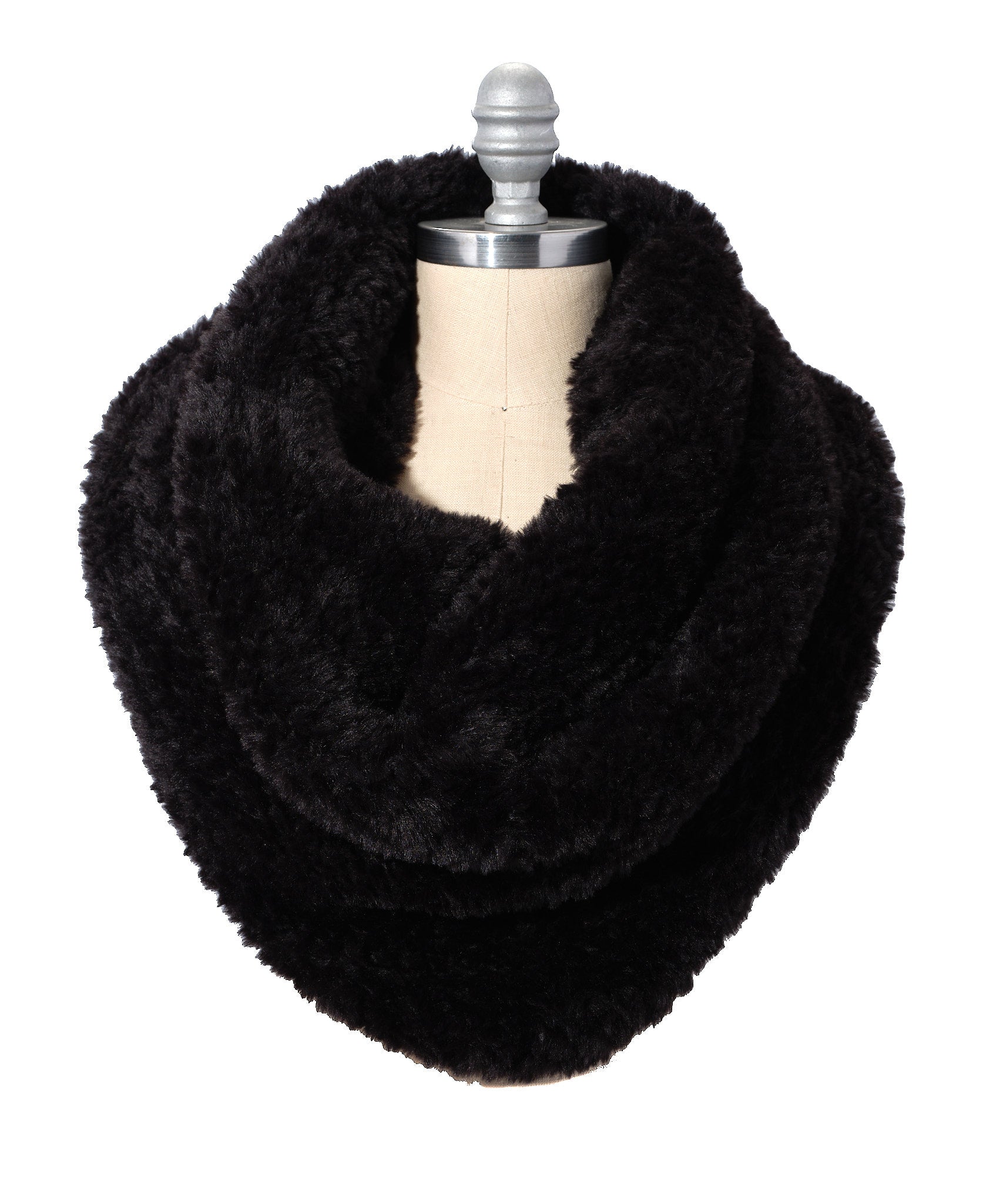 ECHO (EC0718) Swanky Faux Fur Snood in Black