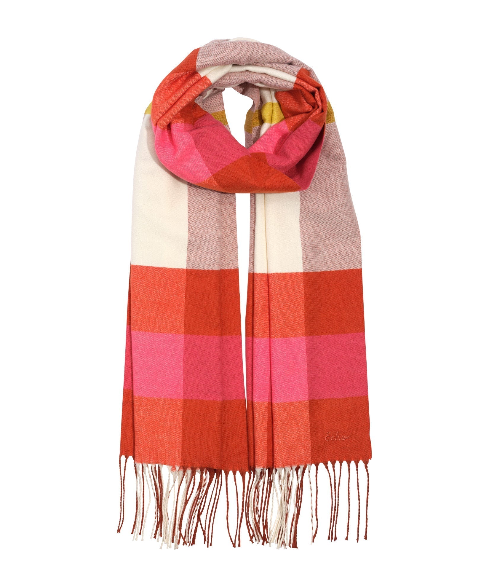 Echo (EC0776) Women's Harvest Pumpkin Plaid Scarf