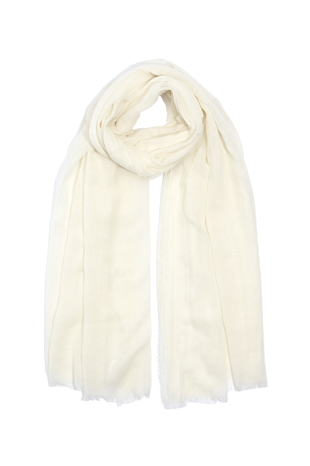 Echo (EE0019) Women's Sustainable Crinkle Wrap Scarf in Cream