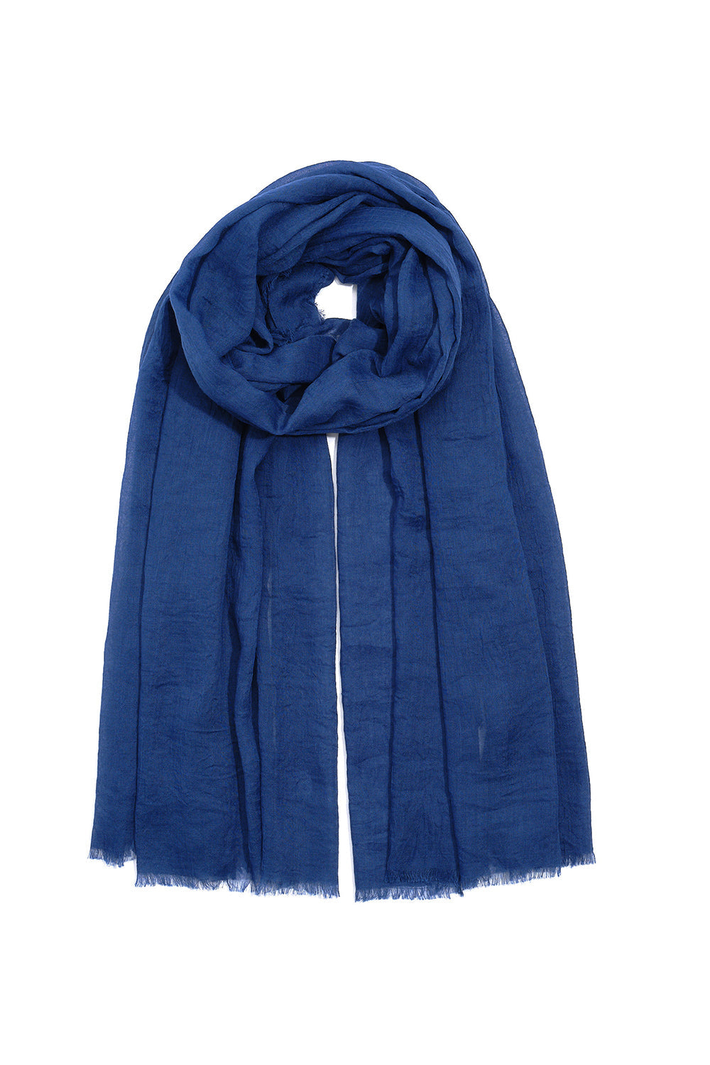 Echo (EE0019) Women's Sustainable Crinkle Wrap Scarf in Blue