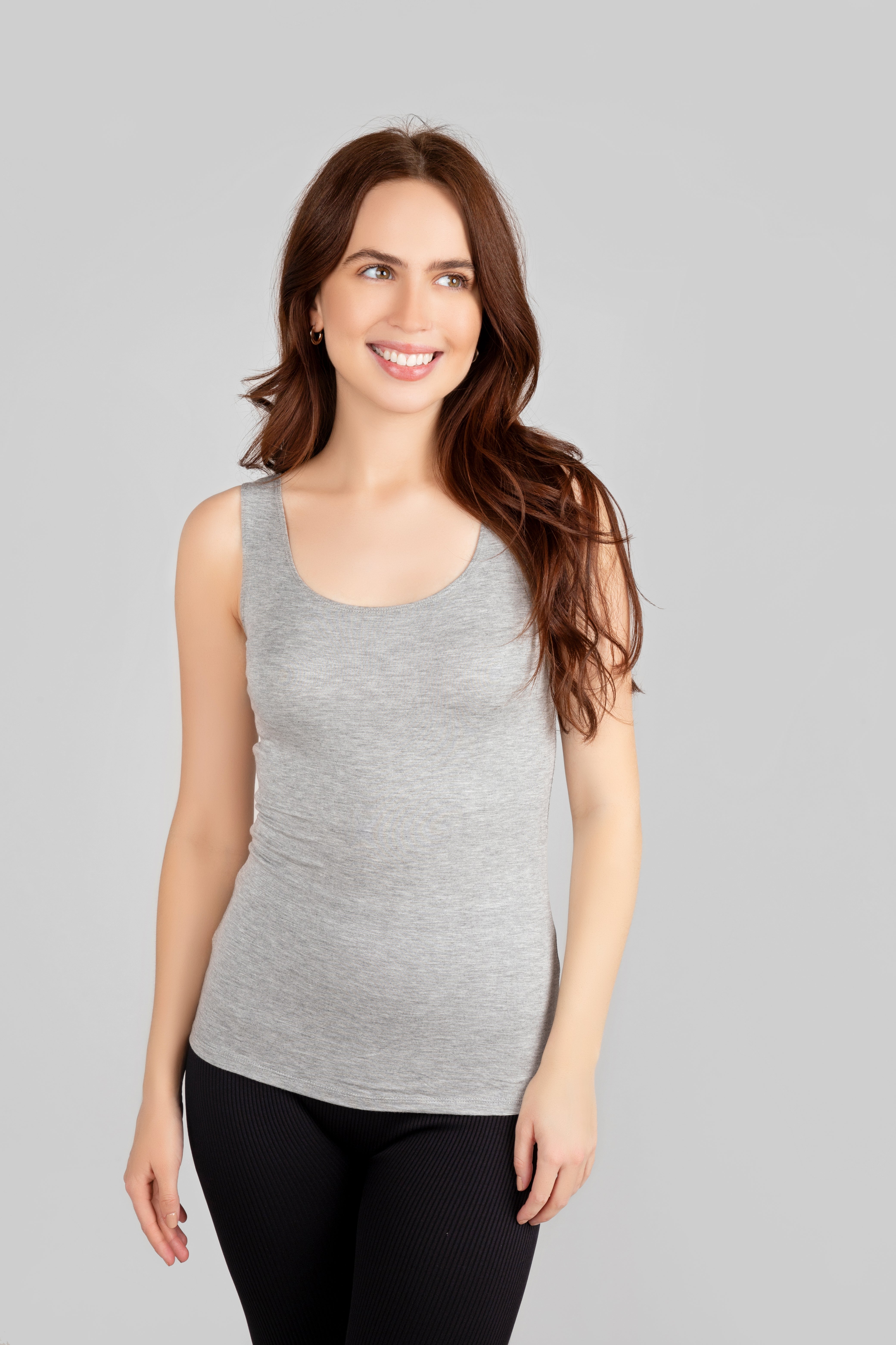 Women's Clothing ALISON SHERI (TAS01F21) Knit Tank Top in SILVER