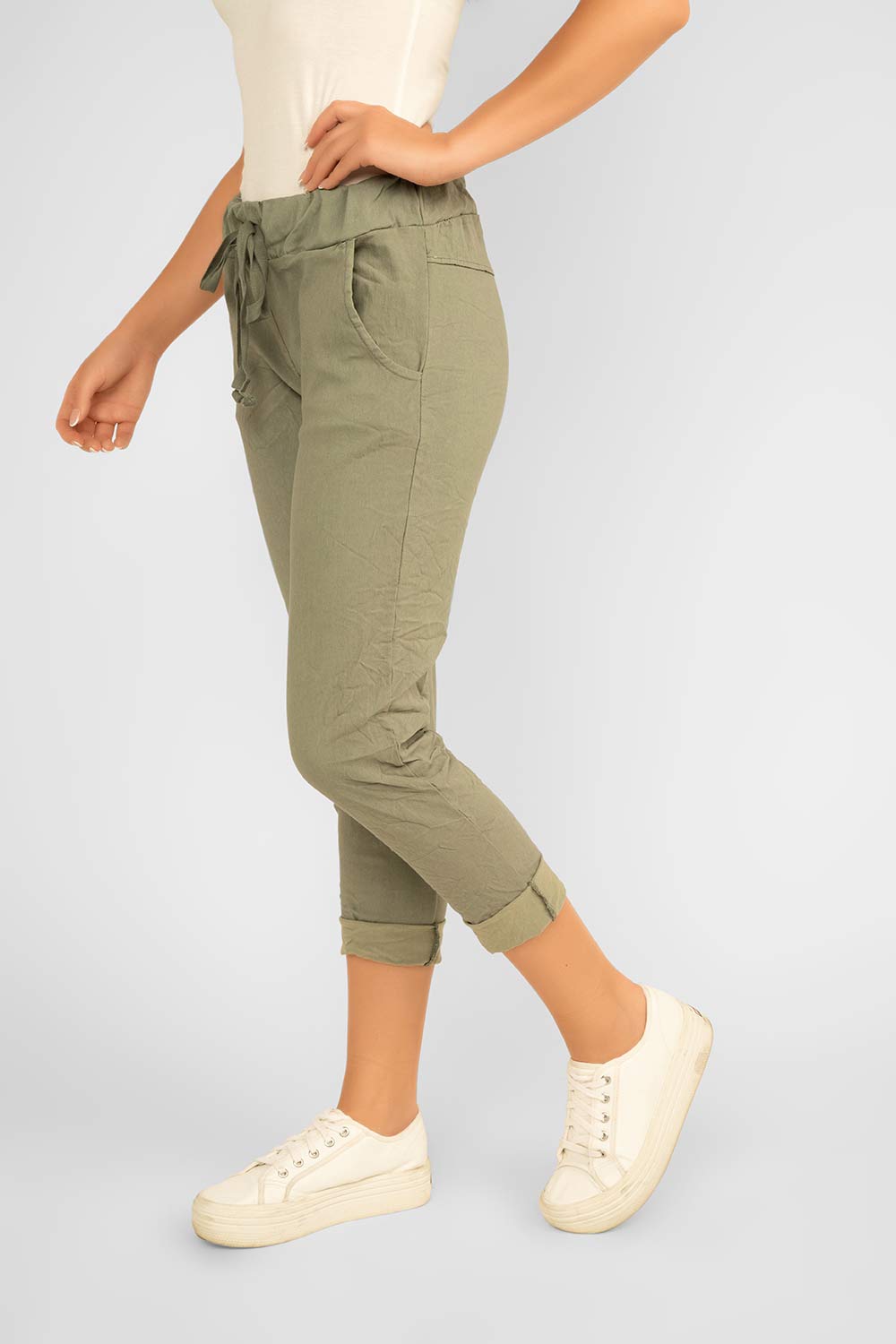 Women's Clothing BELLA AMORE (20002S) Pull-on Pants in ARMY