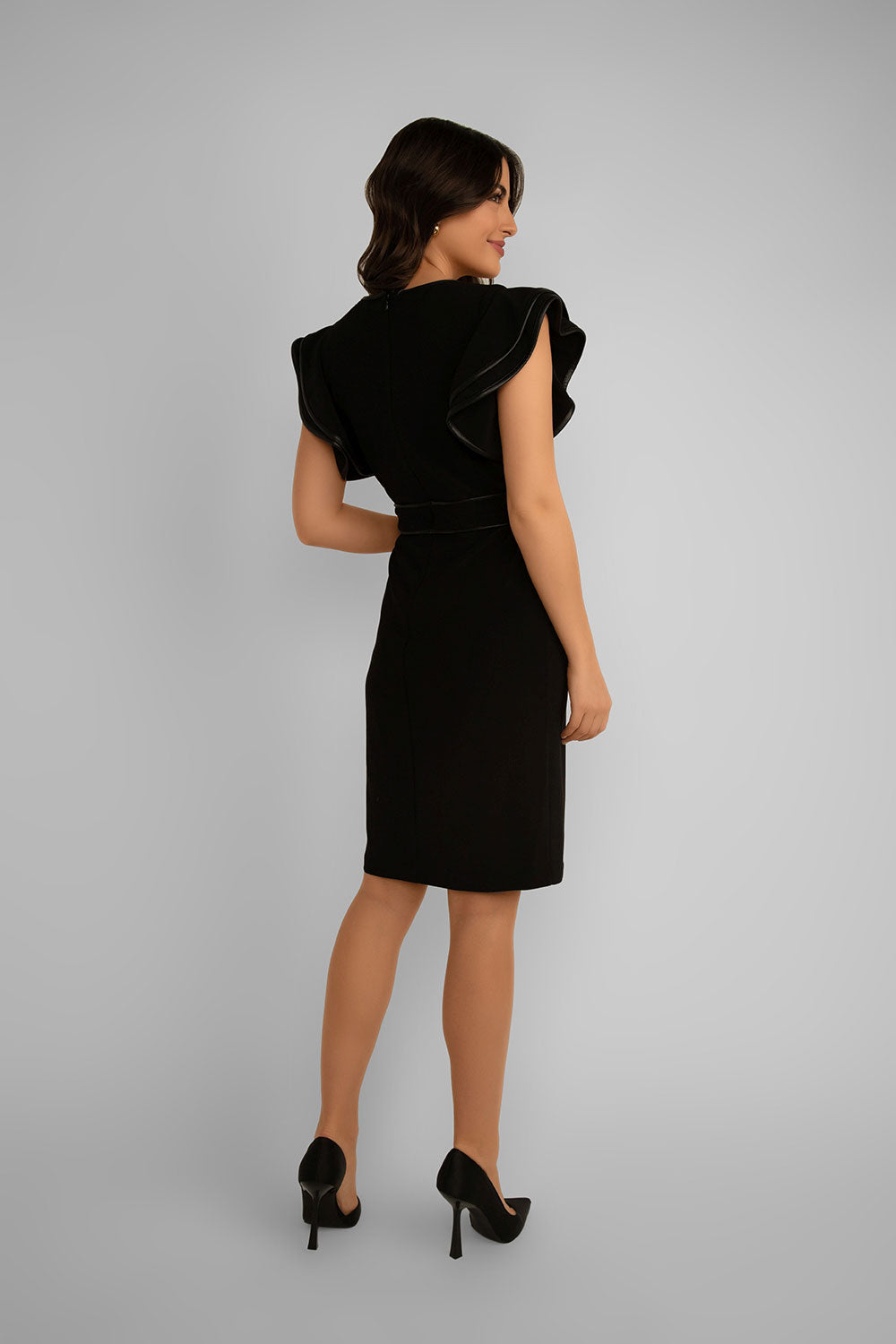 Women's Clothing FRANK LYMAN (233014) Ruffle Sleeve Dress in BLACK