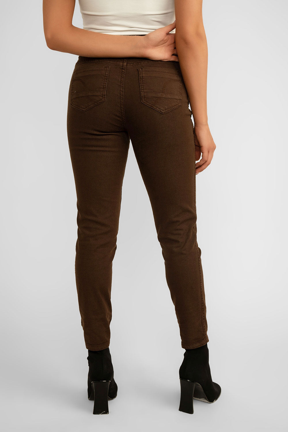 Women's Clothing FRANK LYMAN (233908U) Reversible Skinny Jeans in BROWN/GREEN