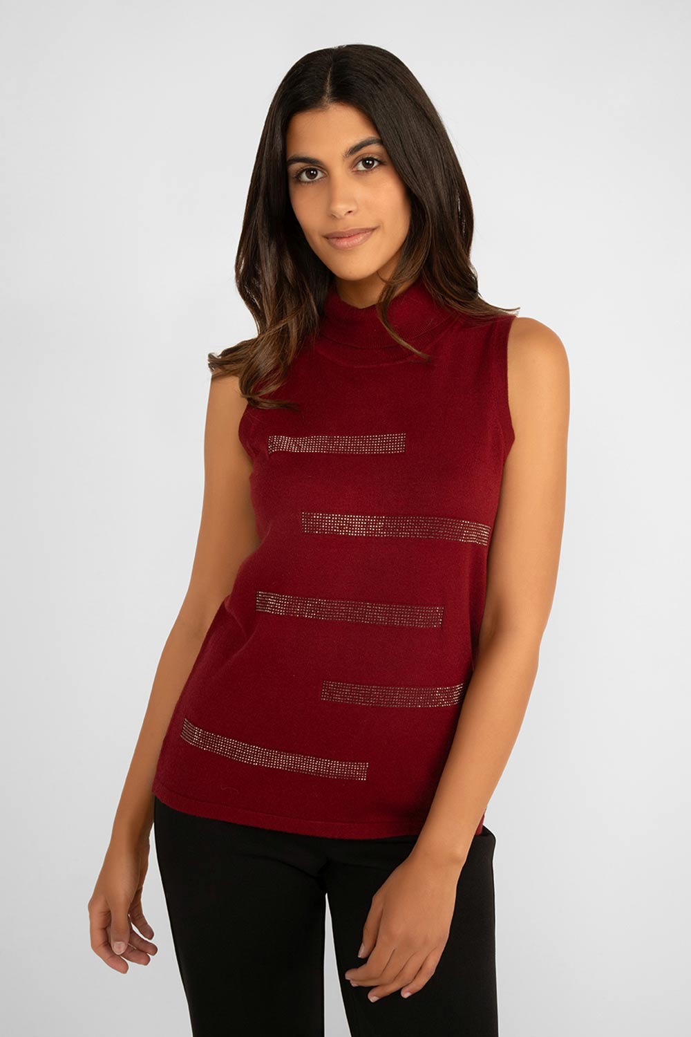 Sleeveless Mock Neck Knit Top