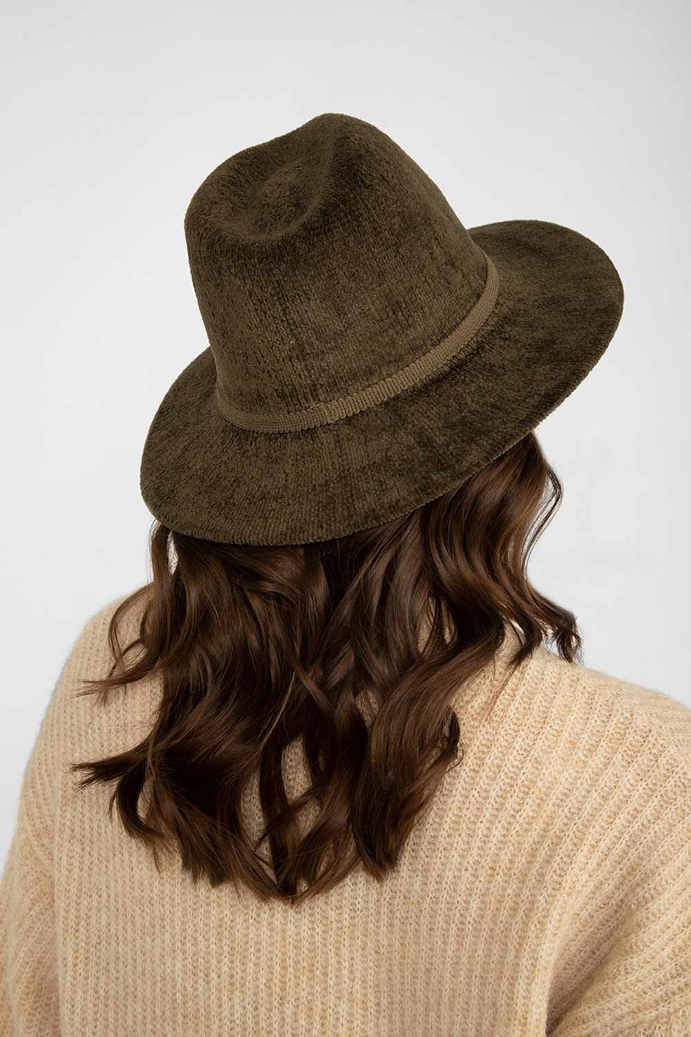 Women's Accessories CAMILLE AND CO. (CH4603) Felt Fedora Hat in OLIVE