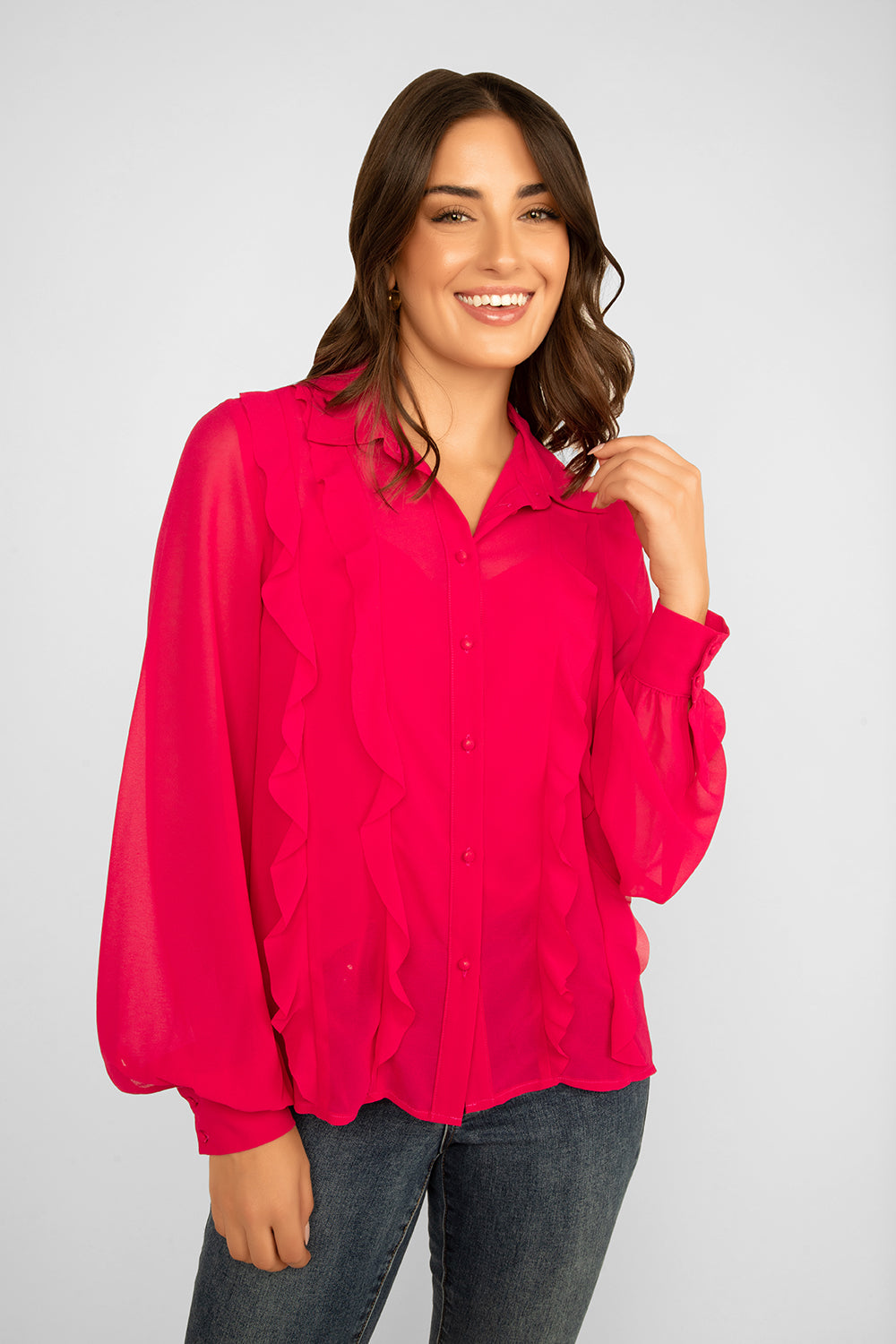 Ruffle Blouse with Cami