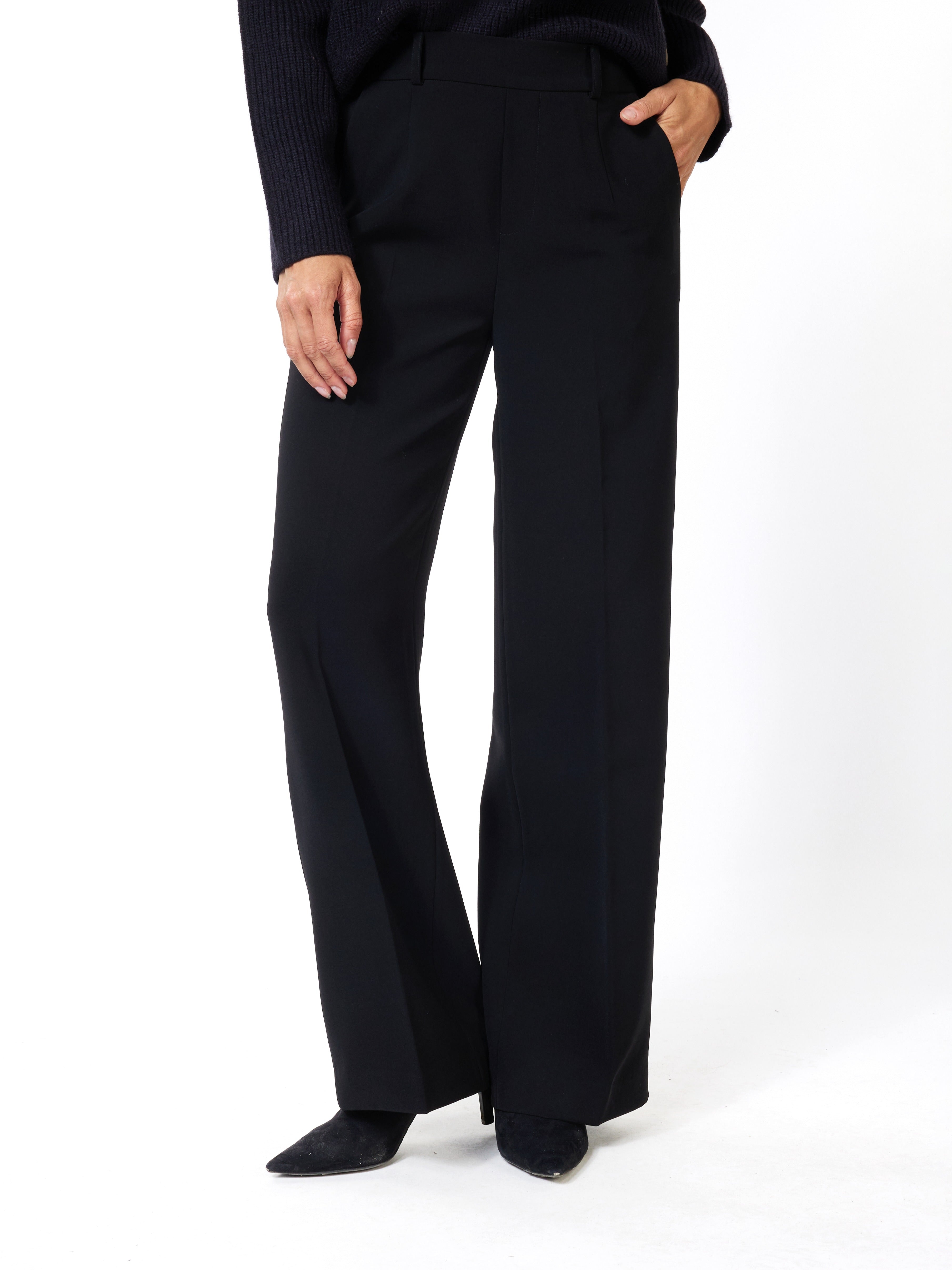 Women's Clothing ESQUALO (F2317518) Flare Trousers in BLACK