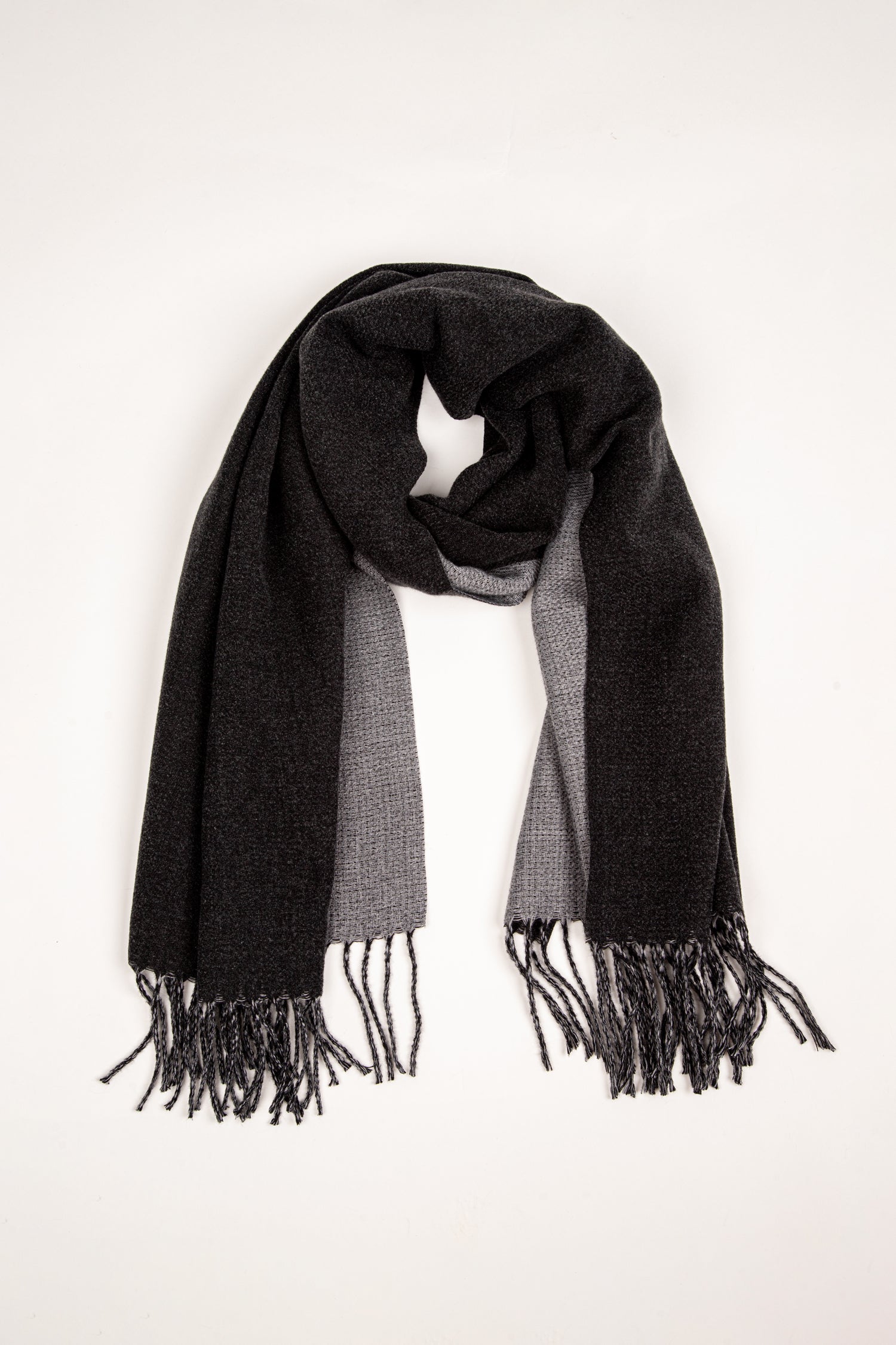 Catherine Lillywhite's (GC2804) Reversible Two Tone Scarf in Black