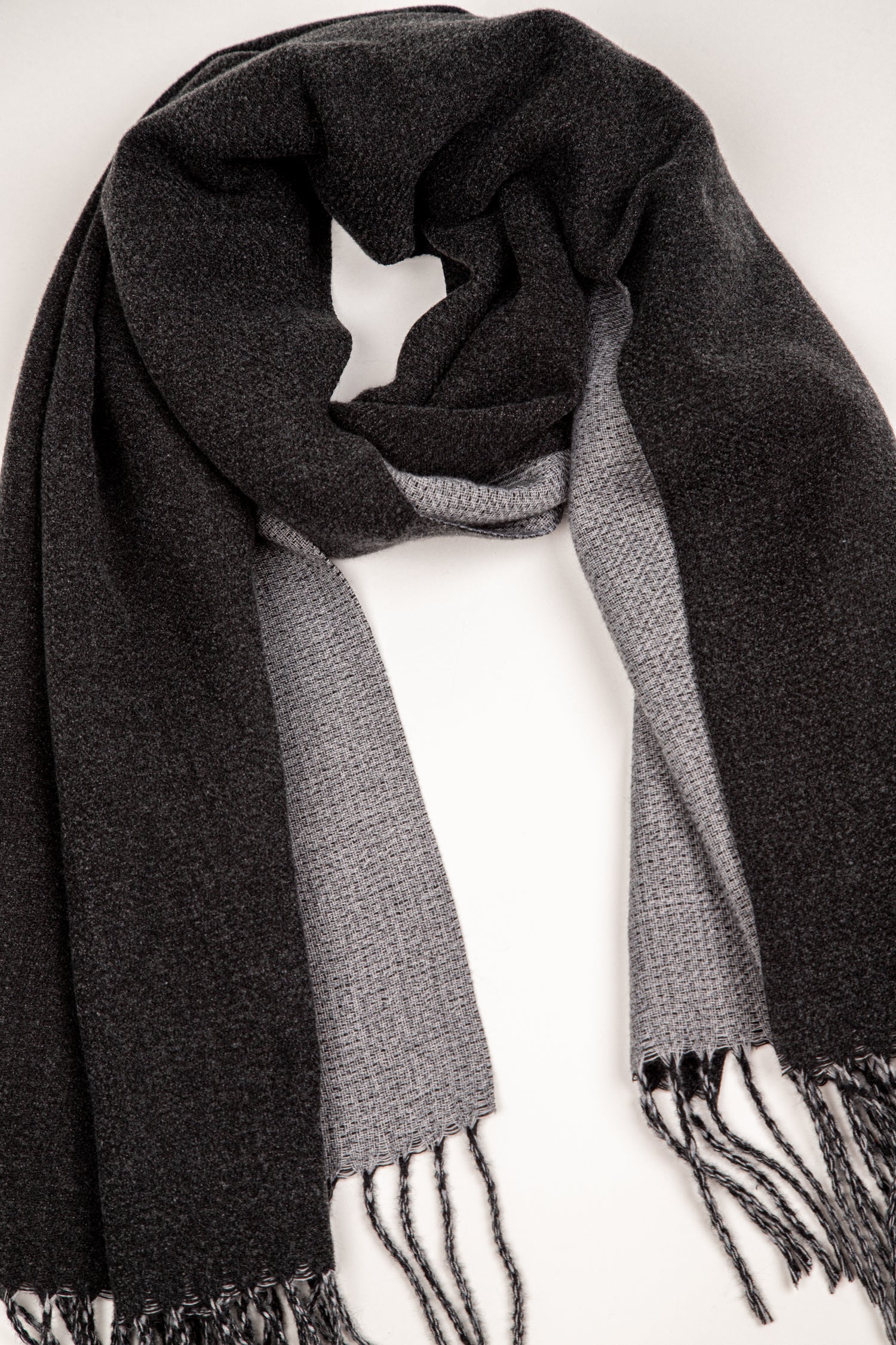 Catherine Lillywhite's (GC2804) Reversible Two Tone Scarf in Black