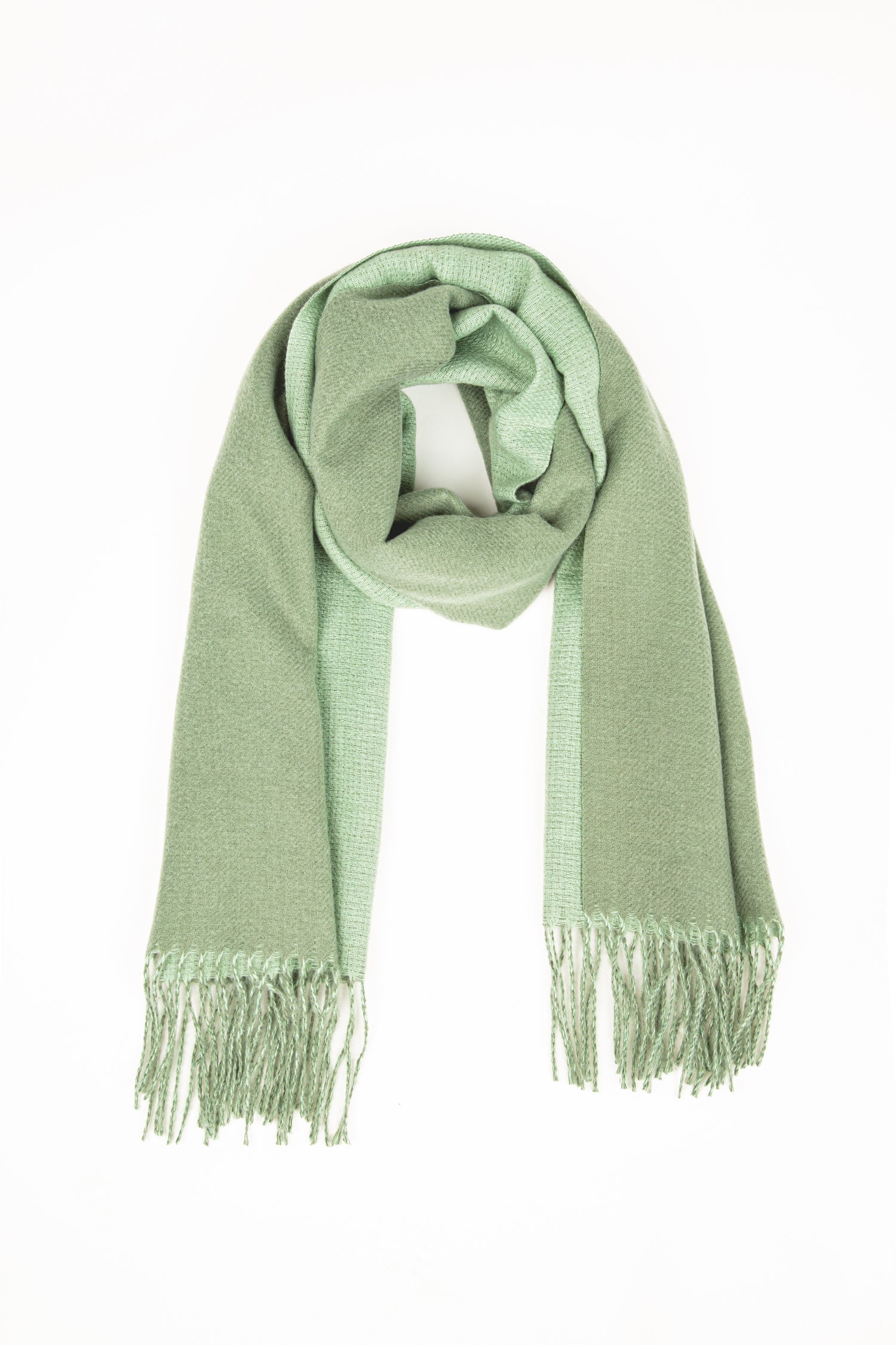 Catherine Lillywhite's (GC2804) Reversible Two Tone Scarf in Sage Green