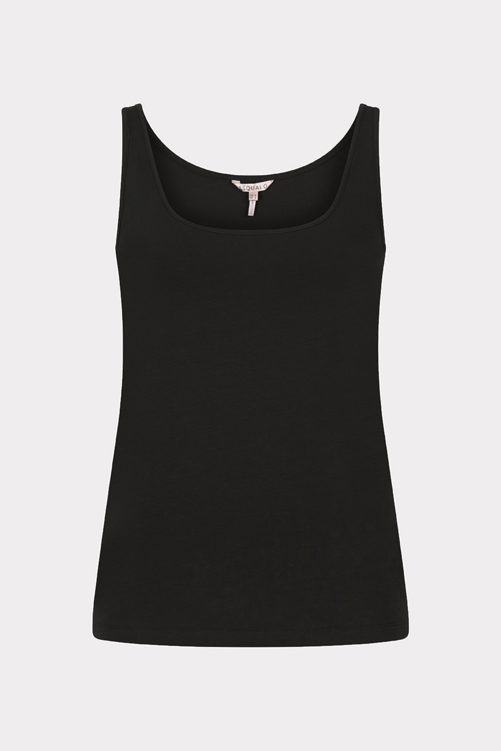 Esqualo (F2430518) Women's Must Have Scoop Neck Cotton Blend Tank Top in Black