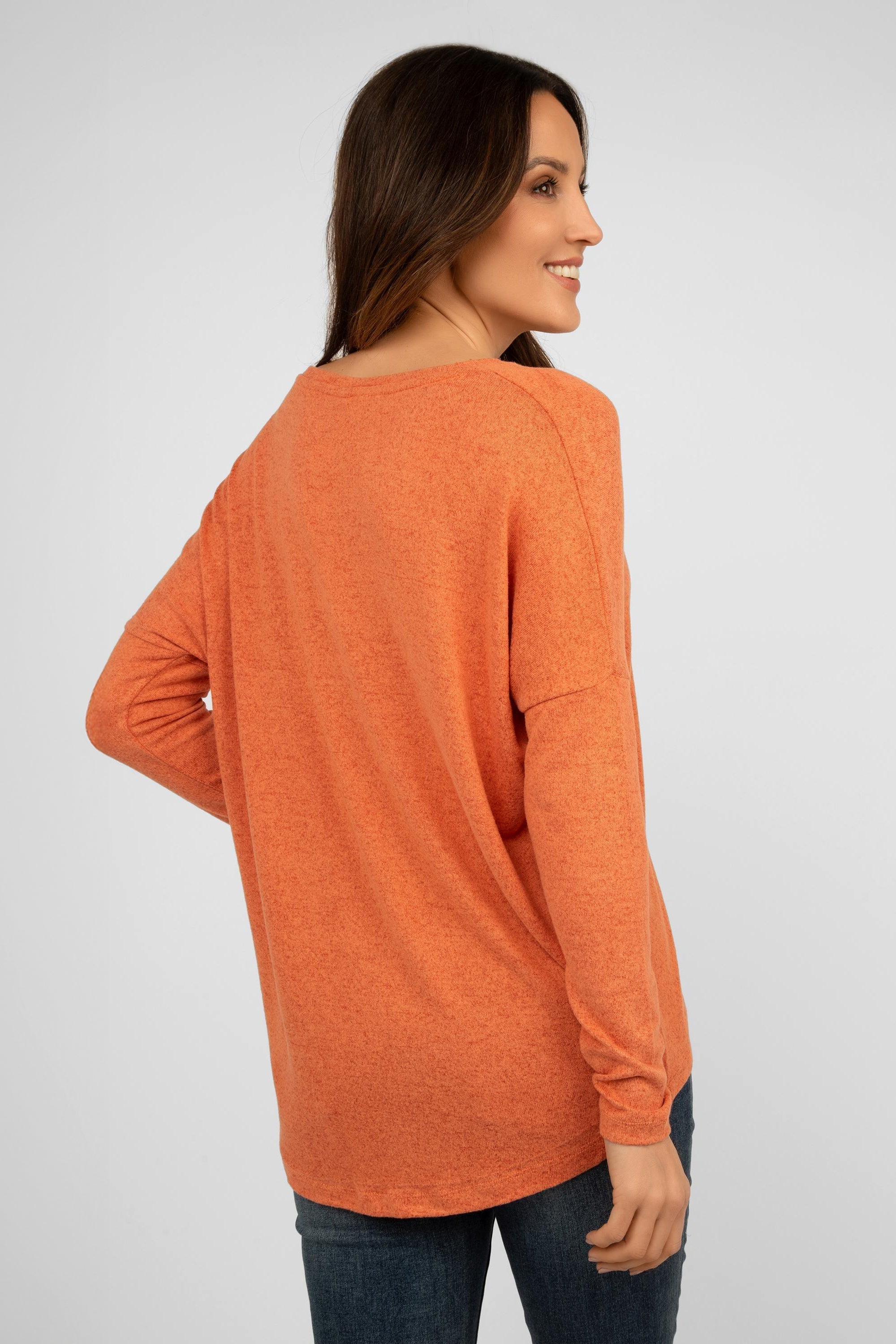 Long Sleeve Brushed Knit Top