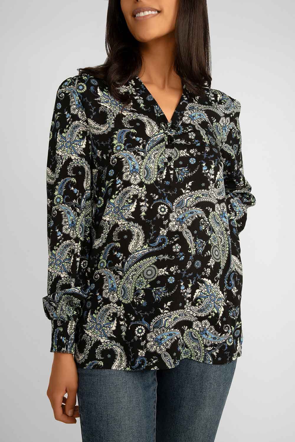 Paisley Henley Blouse