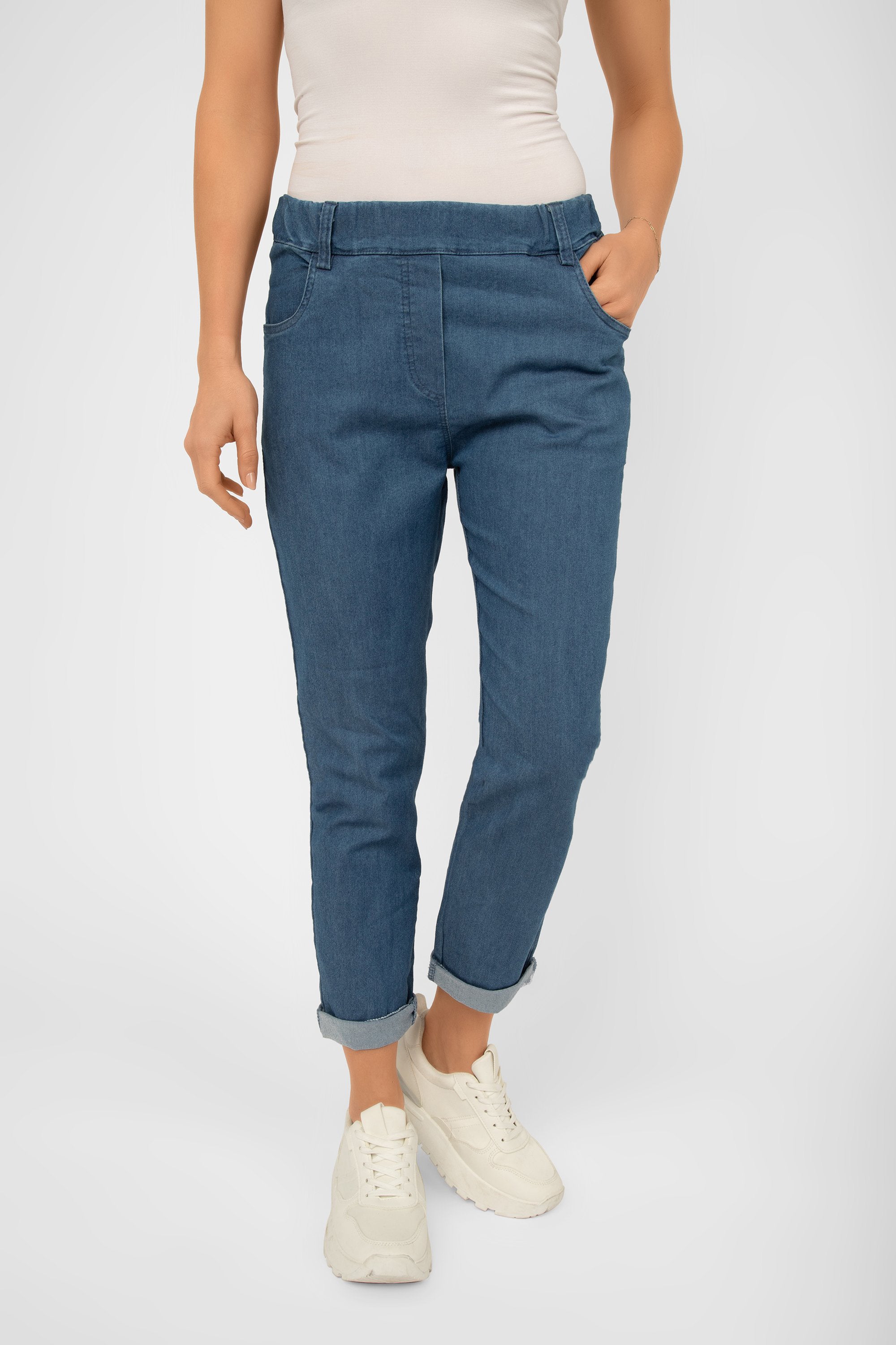 Relaxed Pull On Jeans