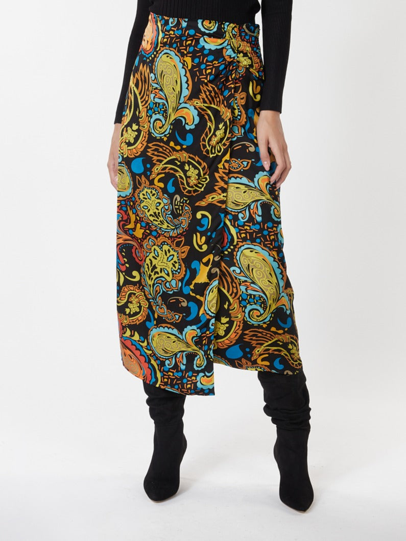 Women's Clothing ESQUALO (W2315710) Paisley Midi Skirt in PRINT
